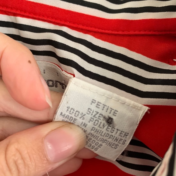 Red stripe Vintage Liz Claiborne Dress - Picture 6 of 6